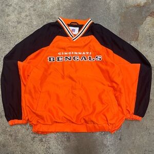 NFL Cincinnati Bengals Pullover Men’s Large Orange Black Streetwear Football